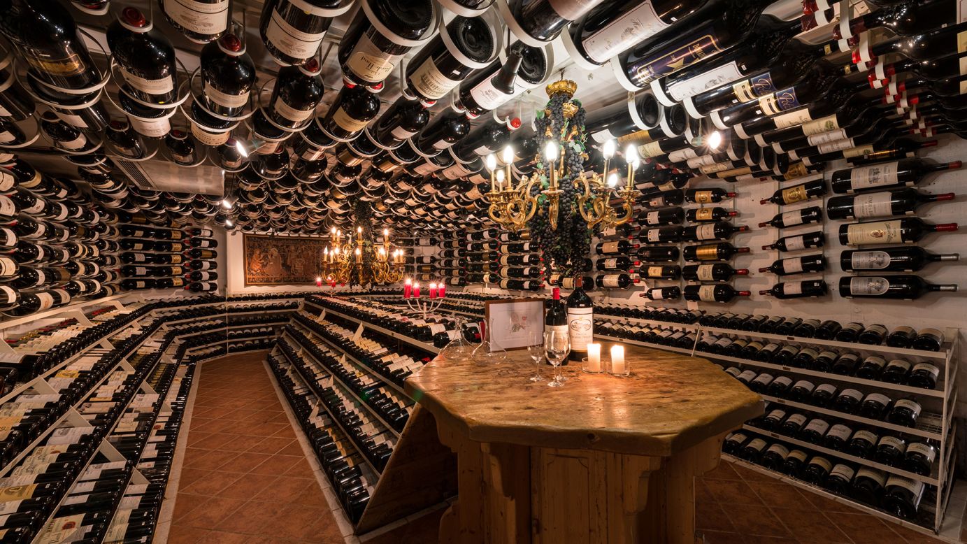 The Hospiz Alm also boasts a top-notch wine cellar, housing precious vintages in large bottles. And a slide down to the toilets -- handy in ski boots.