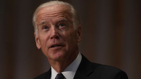Vice President Joseph Biden speaks during a memorial service for the late former Israeli president Shimon Peres at the Adas Israel Congregation October 6, 2016 in Washington, DC.
