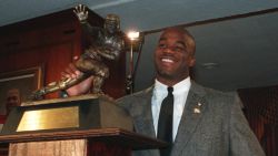 10 Dec 1994: COLORADO RUNNING BACK RASHAAN SALAAM WITH THE HEISMAN TROPHY AFTER BEING NAMED AS THE 60TH WINNER OF THE AWARD AT THE DOWNTOWN ATHLETIC CLUB IN NEW YORK CITY NEW YORK.