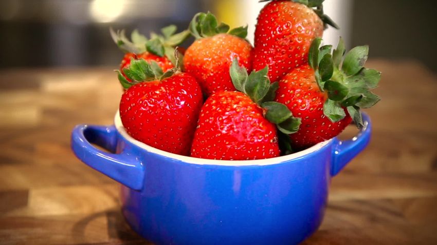 Strawberries may contain pesticide residue even after being washed.