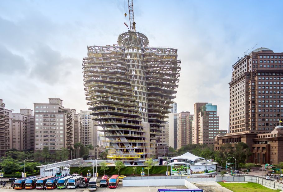 The tower, rotating 4.5 degrees at every level, allows for panoramic views of Taipei's skyline, and each view from four surrounding streets proposes four different profiles.