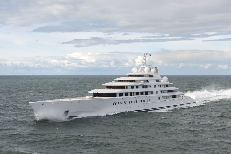 Launched in 2013 at a reported cost of $500 million, Azzam heads Boat International's Top 101 list at 180 meters (590 feet) in length.