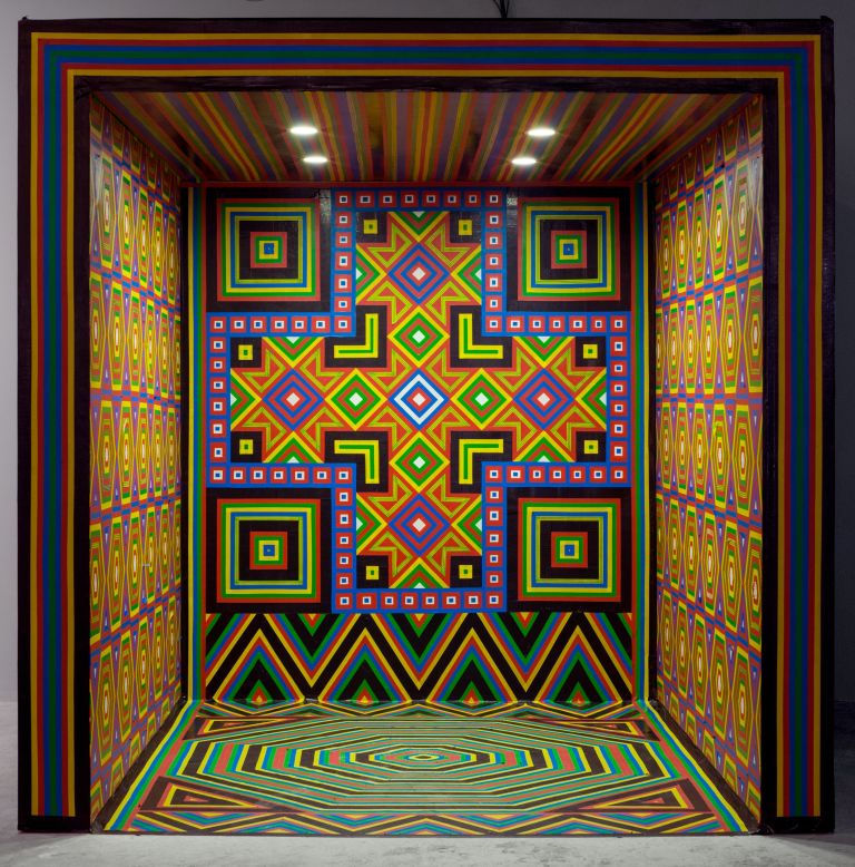 Dana Awartani is a rising star of the fledgling Saudi art scene, known for her use of "sacred geometry" -- the use of geometric patterns to symbolize devotion. <br /><br />The artist sees sacred geometry as a universal language that connects all faiths and cultures. In this installation "Orientalism," the viewer is drawn into a room that appears completely dark from a distance but is spectacularly colorful inside, symbolizing the need to engage closely with other cultures.  