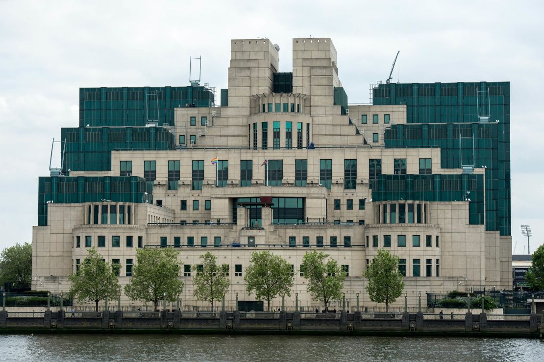 The headquarters of the Secret Intelligence Service, or MI6, sits on the south bank of the River Thames.