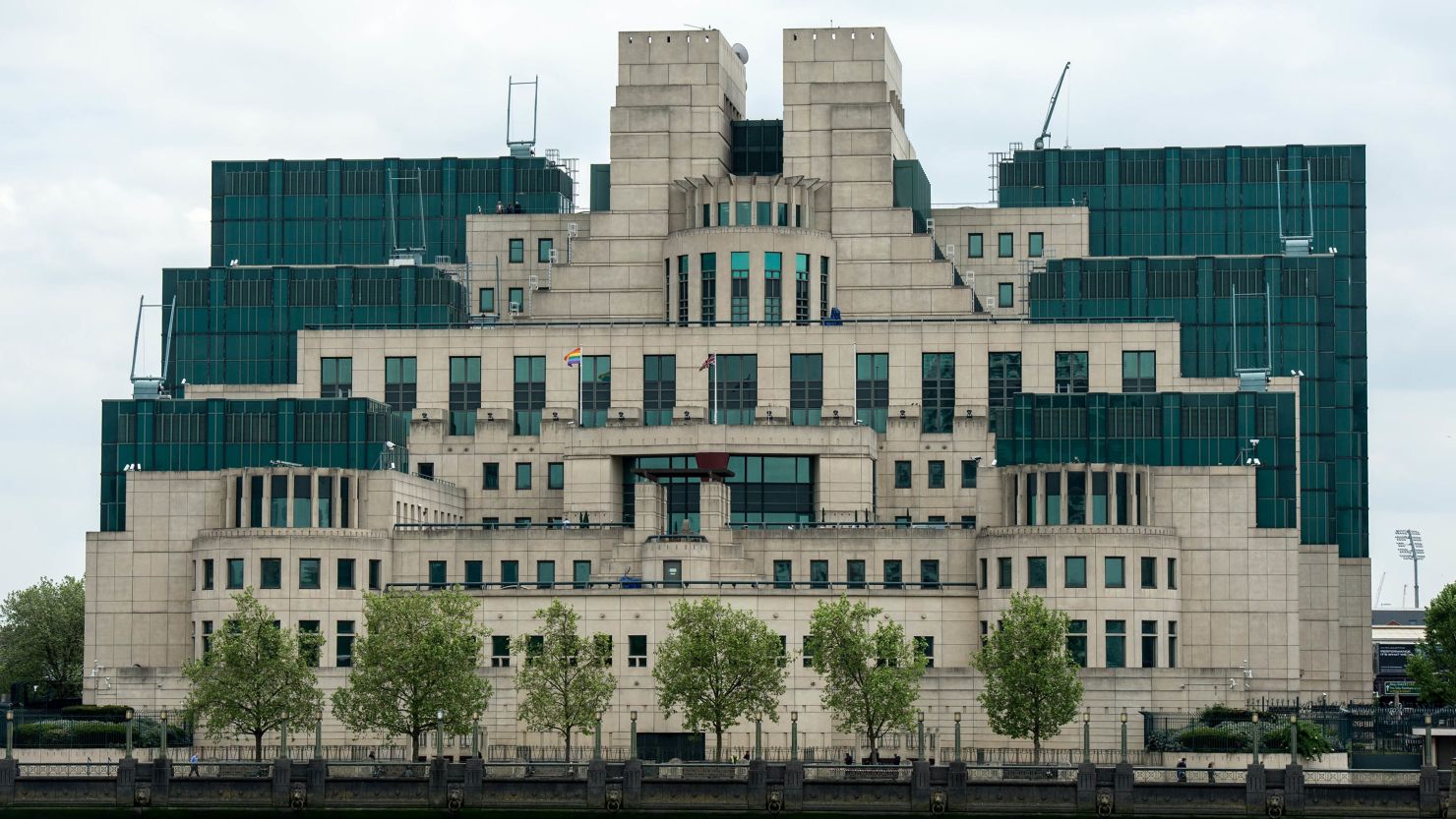 The MI6 building in London.