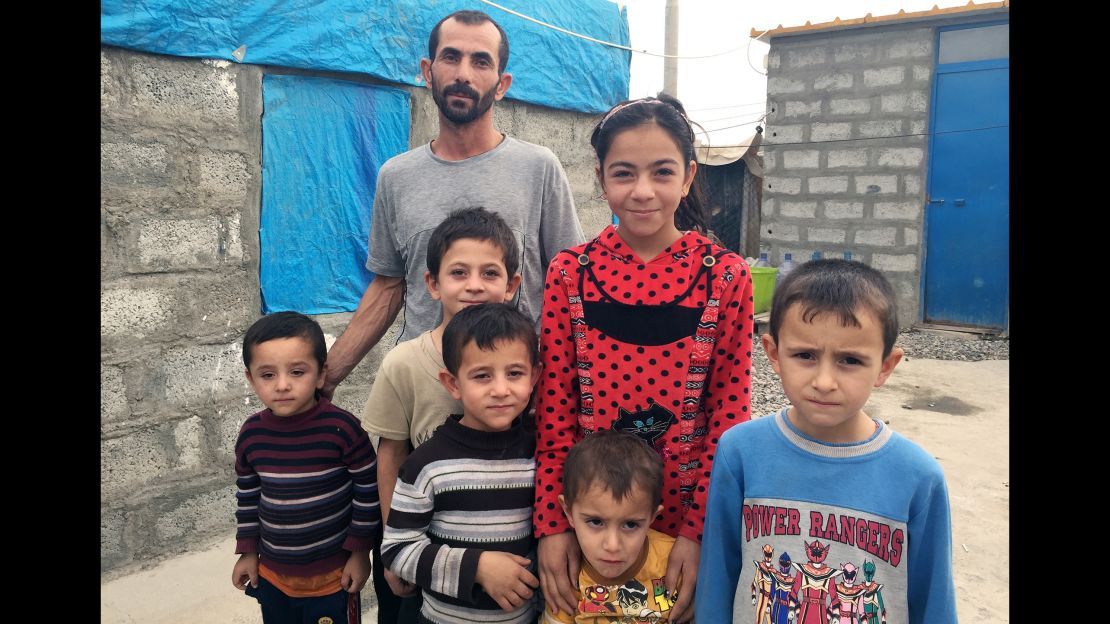 Mohammed Saleh ended up in a camp outside Irbil with his wife and children.