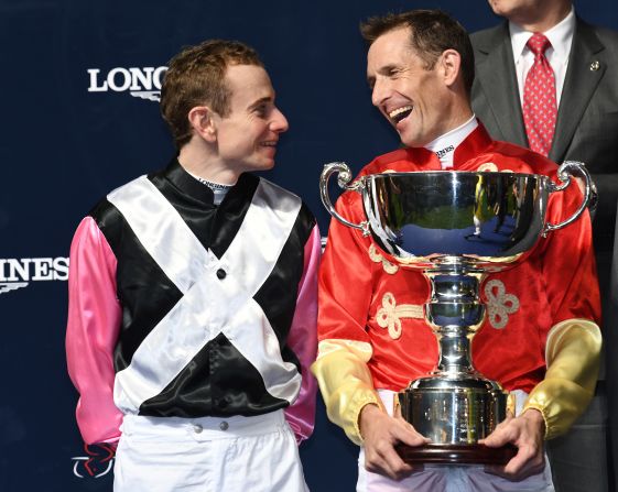 Australian Hugh Bowman (right) took victory in the four-race competition, with Ryan Moore (left) finishing runner-up.
