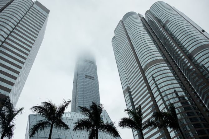The International Finance Centre (IFC) tower (center) is one of Hong Kong's most iconic buildings. 