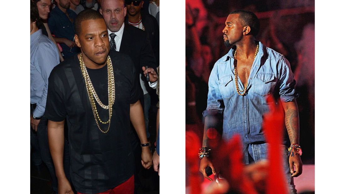 The duo has been trying to make a connection between high fashion and hip-hop since forming AMBUSH. Here, hip-hop icons Jay Z and Kanye West are pictured wearing AMBUSH. 