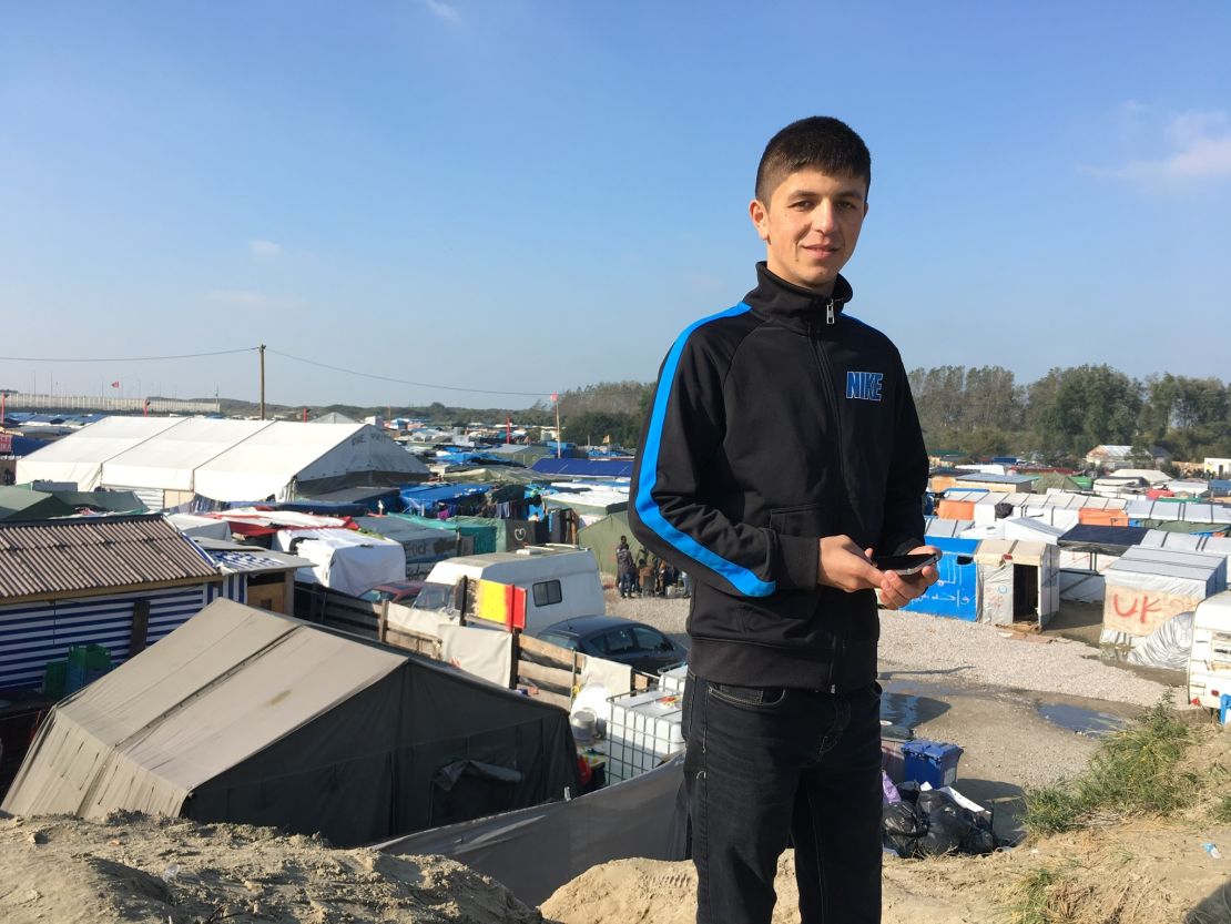 Muhamed lived in the Jungle camp in Calais for months while trying to reach the UK.