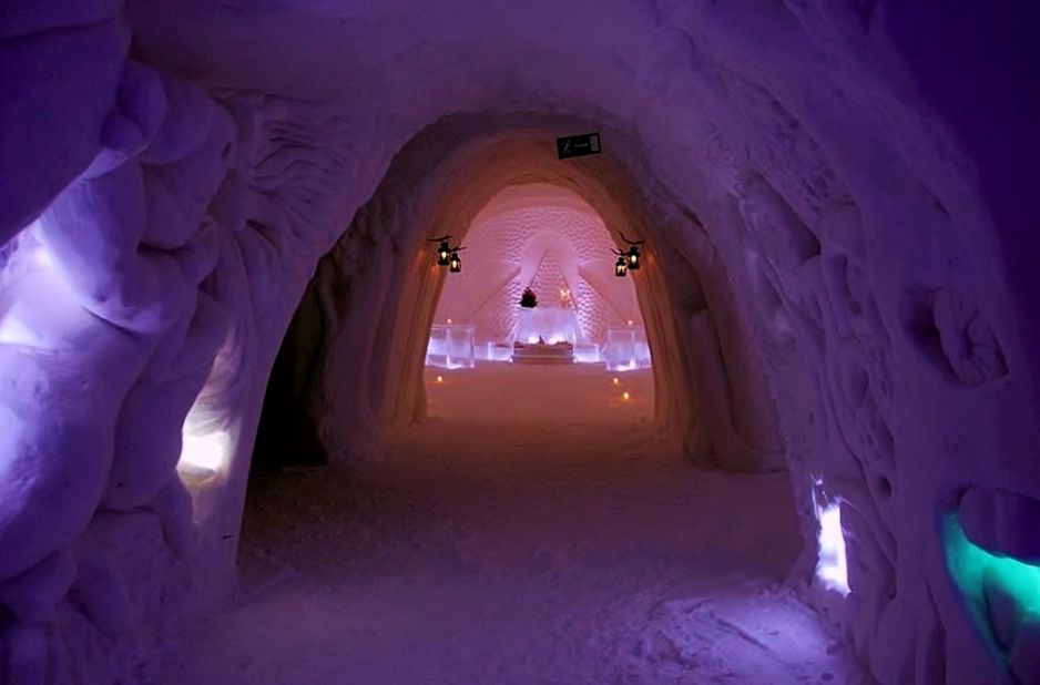 It is located near Levi, northern Finland, and has proved a popular destination for holiday-goers in search of a winter retreat.