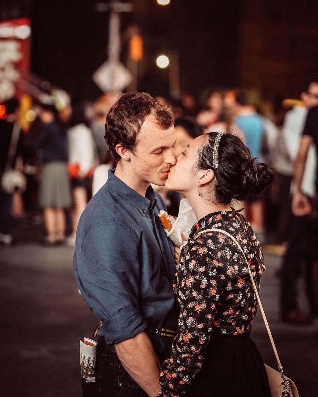 Griffin Madden and Saya Tomioka share an intimate moment last year in New York.