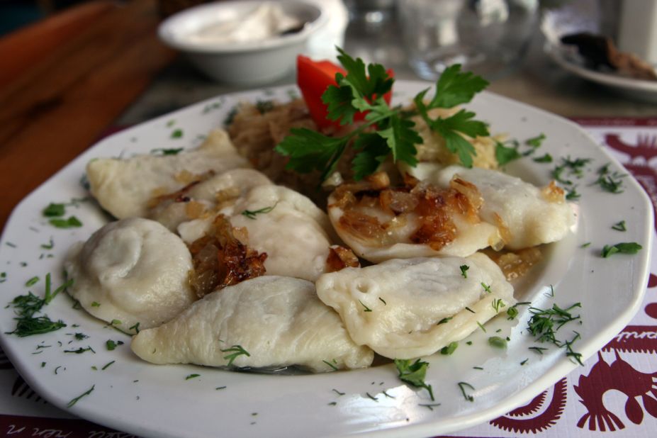<strong>Pierogi, Poland: </strong>Pierogi are Polish dumplings that can be filled with everything from potato to sauerkraut to meat to cheese and to fruit, and often topped with melted butter, sour cream or fried onions.