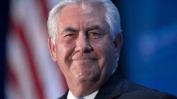 Exxon Mobil chairman and CEO Rex Tillerson smiles during a discussion organized by the  Economic Club of Washington on the energy innovations that have led to a new era of energy abundance for North America in Washington, DC on March 12, 2015.