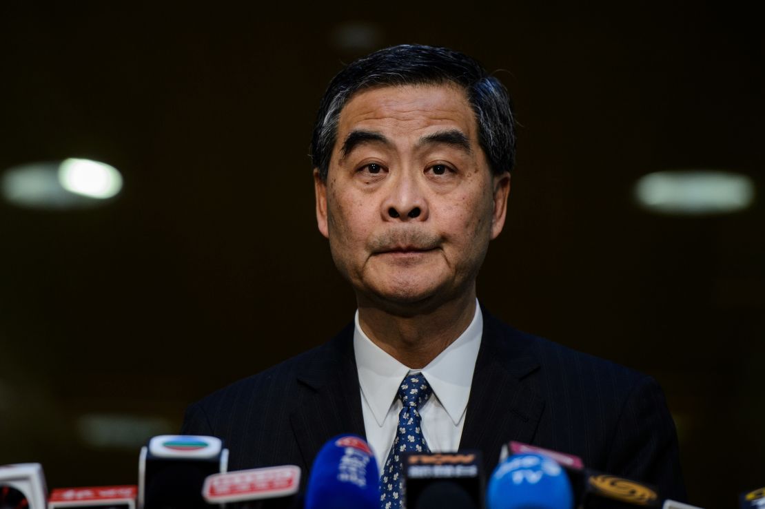 Hong Kong Chief Executive Leung Chun-ying said Friday he won't run for another term. 