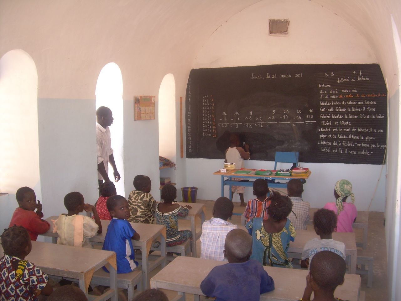 The program also goes beyond homes to provide public and community buildings such as this literacy center. 