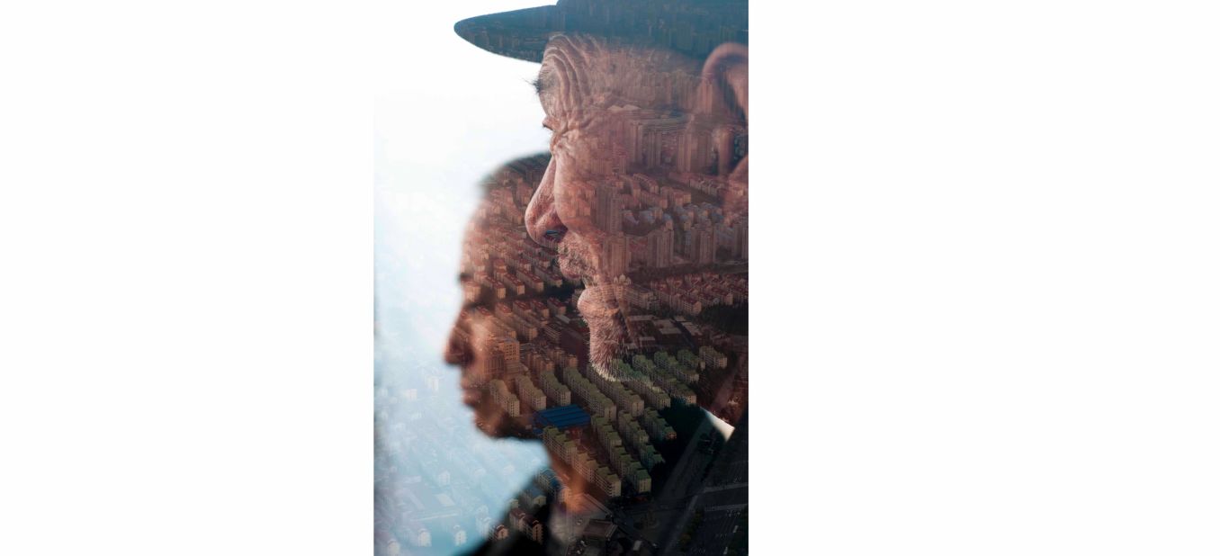 "I came across this old man when I was location scouting," recalls James. "I noticed him looking out at the Pudong cityscape outside and quickly made a double exposure of him and the view, before he had time to notice and change his gaze. I like the way it combines new and old China in one image."