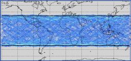 Daily coverage from all eight CYGNSS satellites. Credit Aaron Ridley/Univ. of Michigan