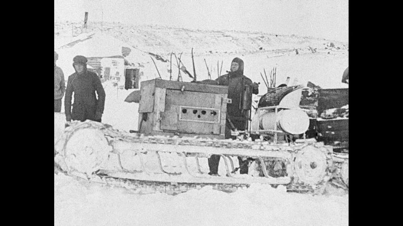 Scott's team started the trip to the South Pole with ponies, dogs and motorized sledges. The motorized sledges broke down early in the trip. The ponies had to be put down, and the dogs were eventually sent back to the base camp.