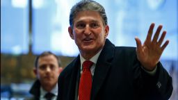 US Senator Joe Manchin leaves after a meeting with US President-elect Donald Trump at Trump Tower December 12, 2016 in New York.