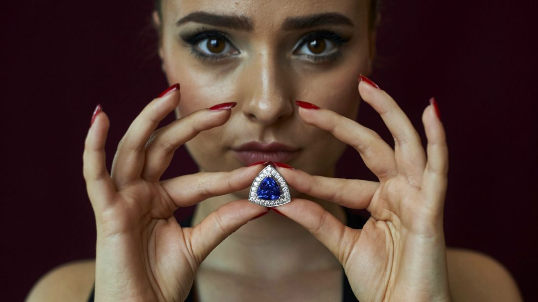 A tanzanite and diamond ring part of the David Jerome Collection, valued at between $60,000-70,000 at an auction in London in 2015.