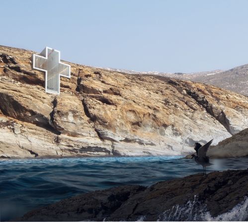 <a href="http://opaworks.com/portfolio/lux-aeterna-holy-cross-chapel-transcendental-brutalism/" target="_blank" target="_blank">Lux Aeterna Holy Cross Chapel</a> was designed in 2015 and proposed to be located on the island of Serifos, facing the Aegean sea. 