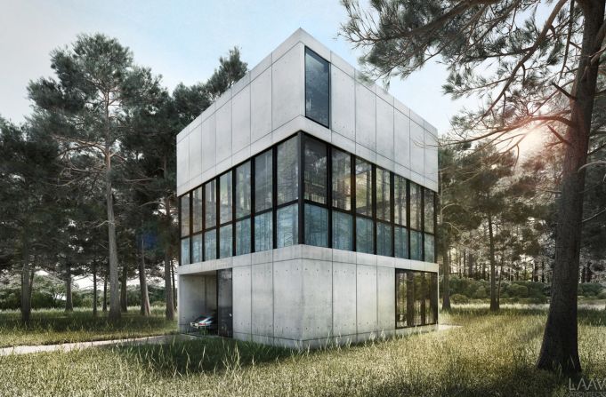 <a href="http://www.laav.nl/#/villa-clessidra/" target="_blank" target="_blank">Villa Clessidra</a> is Vassiliou's newest project above ground. This 3-level cubic house is made of a steel frame and bare concrete that accentuates the use of glass, water, and mirrors in the middle. "I like simple things and honest materials like light and water. I like reflections." 