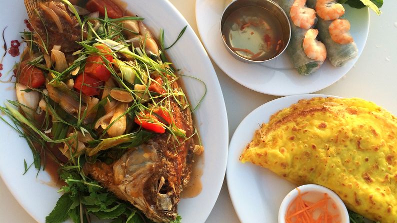 Abu Dhabi isn't the most obvious destination for authentic Vietnamese food. Hanoi Naturally, however, serves up just that. We recommend the Cha Ca La Vong, a Hanoi style turmeric fish fillet served with dill and peanuts. 