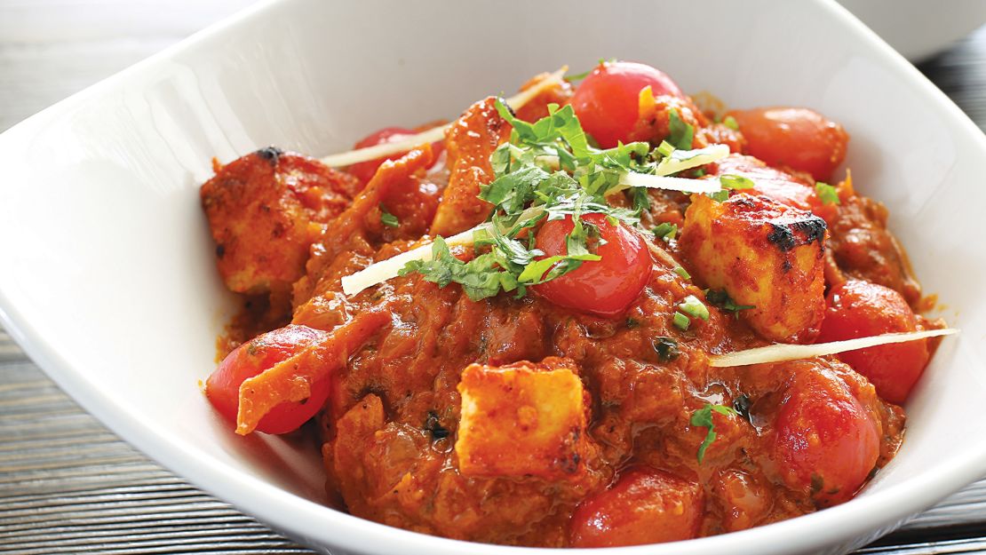 Peppermill's paneer makhanwala: Medium spiced cheese with creamy tomato gravy, green cardamon and sweet fenugreek.