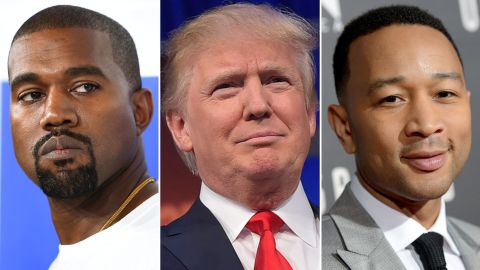 Kanye West Donald Trump John Legend Composite