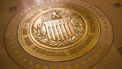 WASHINGTON, DC - MAY 19:   A gold plated seal outside inside the Eccles Building,  the place of the Board of Governors of the Federal Reserve System and of the Federal Open Market Committee,  May 19, 2016 in Washington, DC. (Photo by Brooks Kraft/ Getty Images)