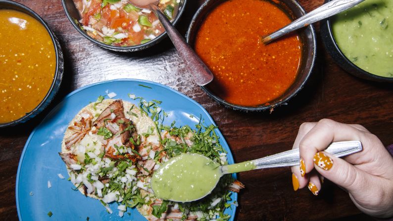 Narvarte, a quiet neighborhood that's off the main tourist grooves, is a haven for tacos. We begins our trail with tacos de pastor -- a citywide specialty -- at Taqueria El Vilsito.
