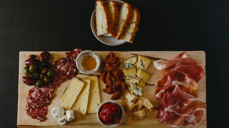 Bellina Alimentari's Italian meat and cheese plate is enough for lunch or dinner. 