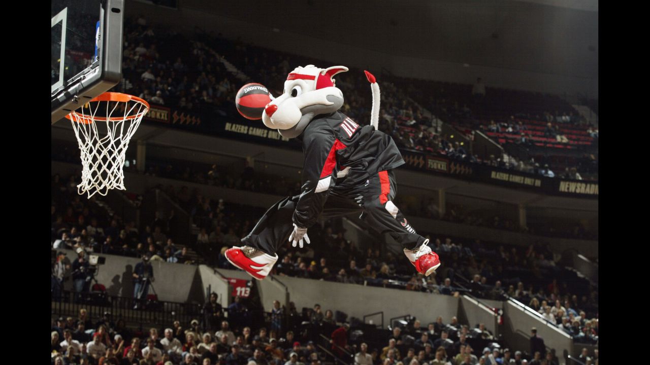 Blaze is another of the NBA's high-flying mascots.