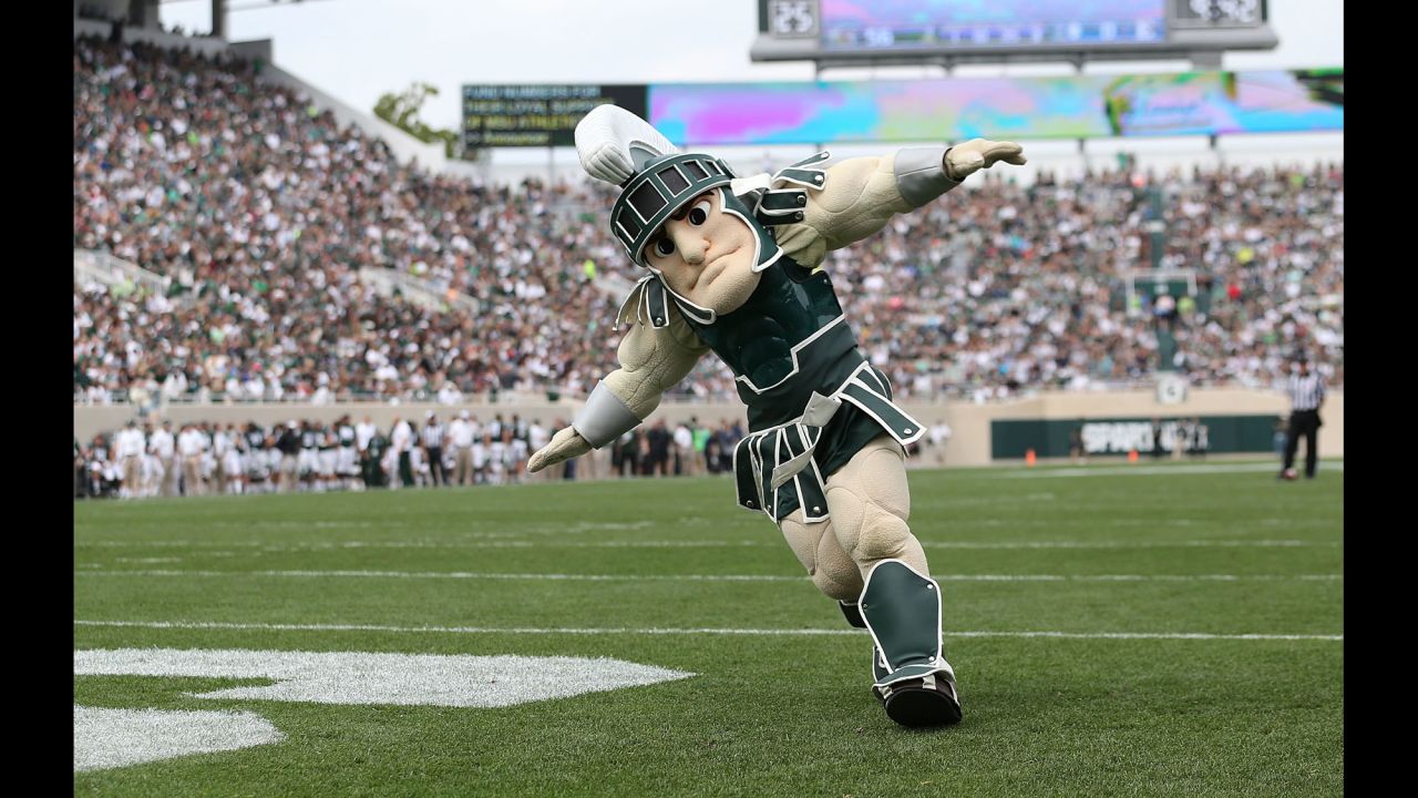 A staple of the sports scene in East Lansing, Michigan, for years, Sparty is always a crowd-pleaser.