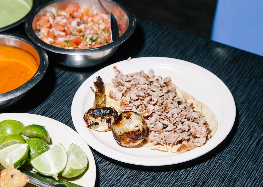 A well-charred rubble of beef is the star of La Costilla's namesake taco.