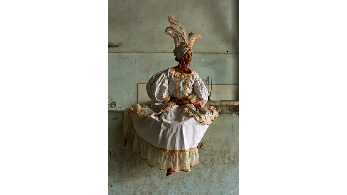 "Reina" by Salvatore di Gregorio, shot in the Cerro neighborhood in Havana. This woman is part of a group of comparsas called Los Marqueses de Atares. 
