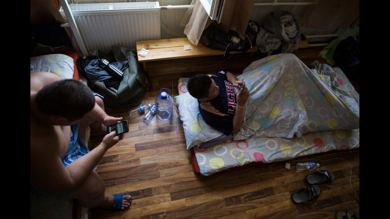 Wrestlers hang out in their dorm after a practice session in Mongolia. Japan has traditionally dominated the sport, and it's only in the past decade that Mongolia has emerged as such a dominant force. The past four "yokozuna," sumo wrestling's highest rank, have all been from Mongolia.