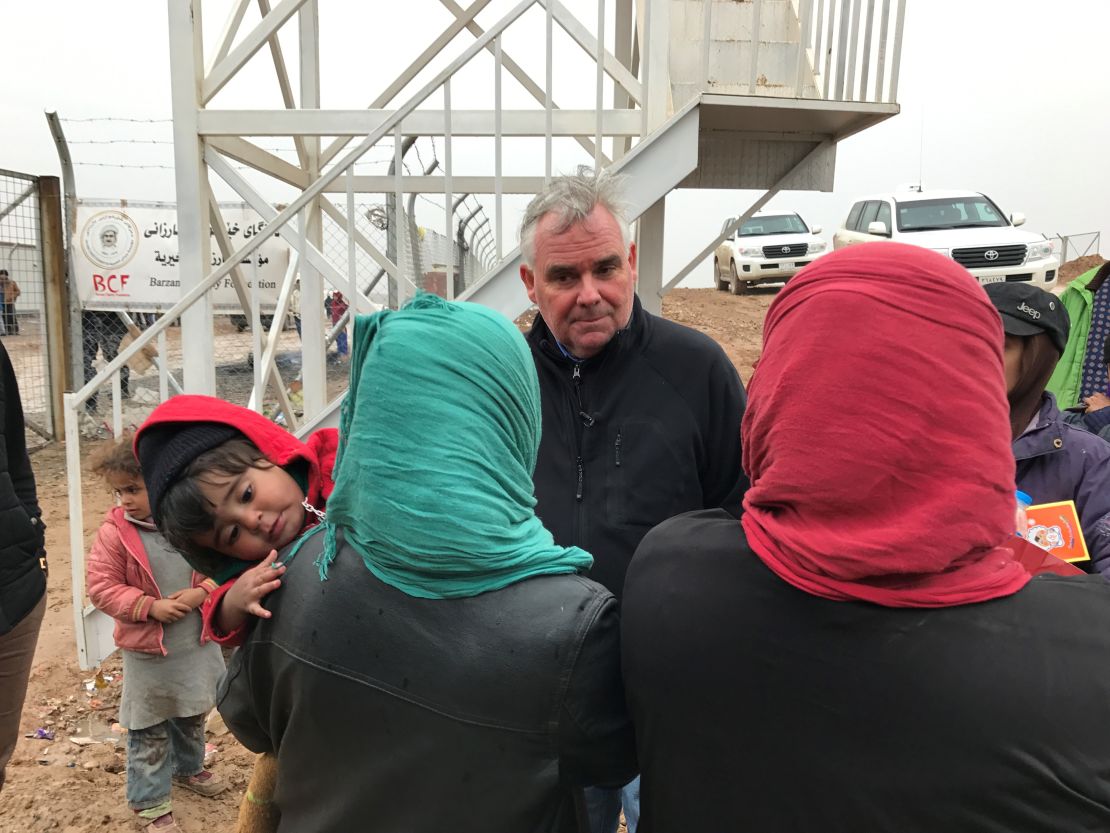 Dunya talks to CNN's Ben Wedeman at the Khazer refugee camp.