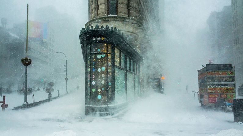 Michele Palazzo braved a blizzard caused by 2016's Winter Storm Jonas to take this image of New York's famous Flatiron Building. It took the top prize in the Cities & Architecture single image category.
