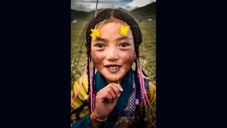 China's Zijie Gong, 16, earned a runner-up prize in the Young Travel Photographer of the Year 15-18 category for this image of a child on the Sichuan/Tibet border in China.