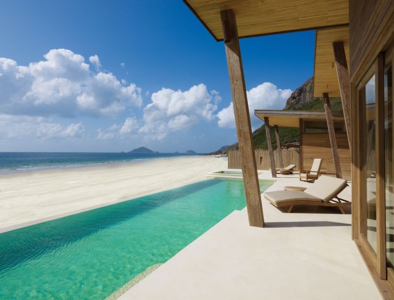 This is the view guests sleeping in Six Senses Con Dao's ocean front pool villa get to wake up to. 