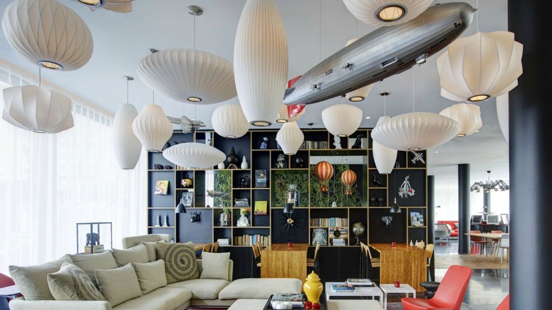 <strong>citizenM at Charles de Gaulle Airport, Paris</strong>: From its eclectic art collection to its well-stocked bookshelves, citizenM is maxed out on minimalism -- it's highly Instagrammable.