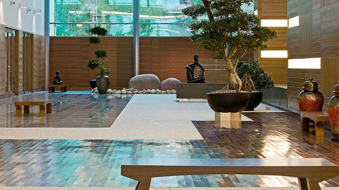 <strong>Sofitel London Heathrow, Heathrow Airport: </strong>With its vast marble atrium decorated with fountains, zen gardens and abstract sculptures, the Sofitel feels a million miles from the contact sport that can be Heathrow Airport. 