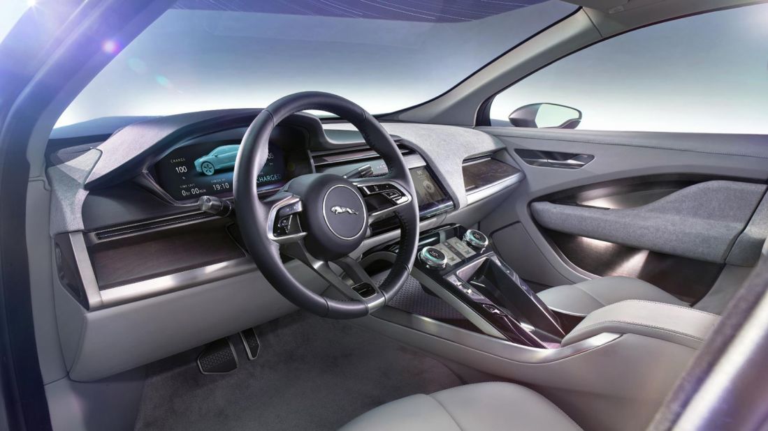 Two electric motors will give the I-Pace a positively explosive 395bhp and 516lb/ft of torque, while the lack of engine up front has allowed Jaguar to be clever with the overall design, resulting in a more refined interior space.