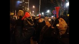 The protests in Warsaw came after the government's plan to limit media access to lawmakers.