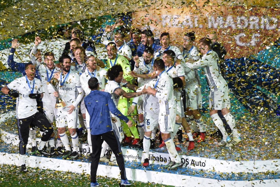 Real Madrid players are in high spirits after adding another trophy to their growing recent haul.