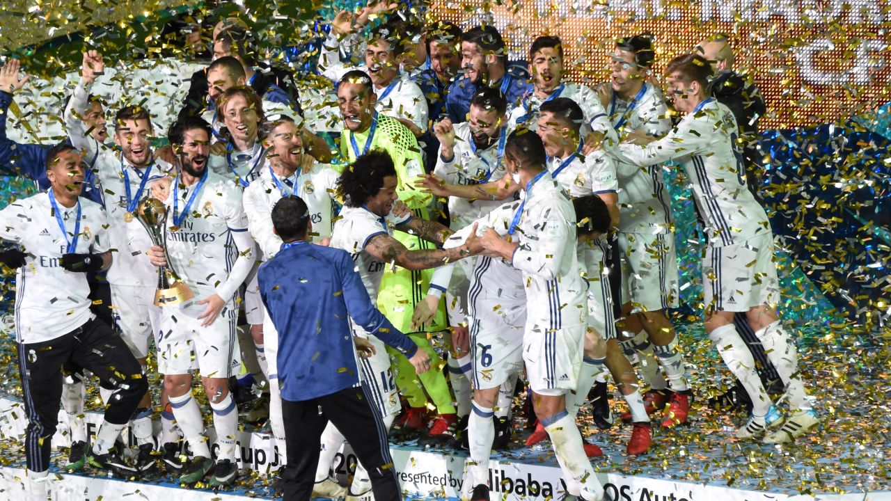 Real Madrid players are in high spirits after adding another trophy to their growing recent haul.
