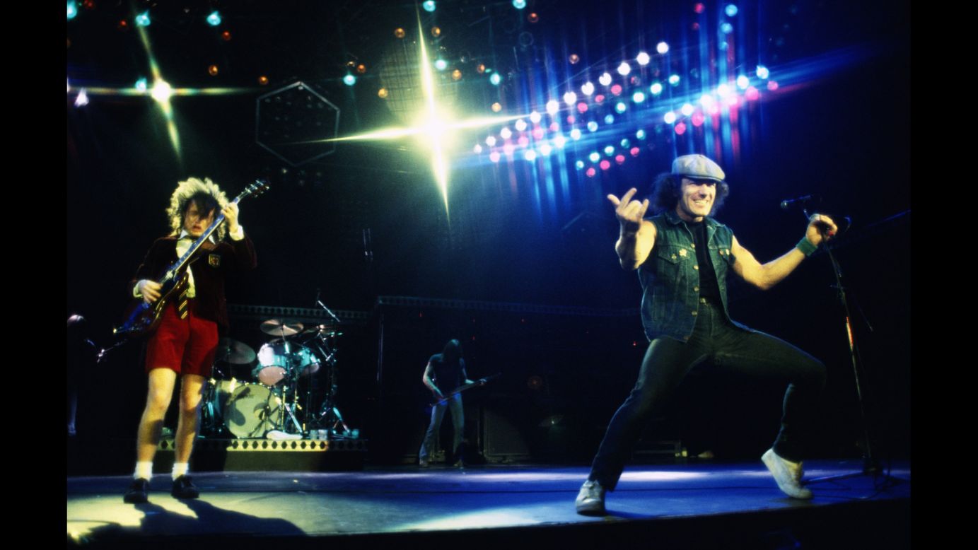 This mostly Australian band survived the tragic death of popular lead singer Bon Scott and went on to record some of their best work. AC/DC is led by Aussie Angus Young, left, on guitar. Angus' brother -- rhythm guitarist Malcolm Young -- left the band for health reasons in 2014. Englishman Brian Johnson, right, took over lead singing duties from Scott in 1980 and stepped away from the band for health reasons in 2016. Well-known AC/DC songs include: "Highway to Hell," "You Shook Me All Night Long" and "Thunderstruck." The band has sold 72 million units in the US, according to the Recording Industry Association of America. 