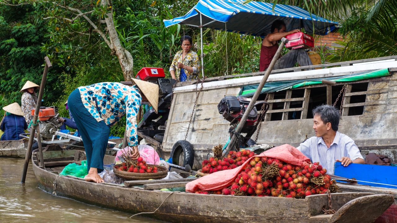 A proper Vietnam roadtrip isn't complete without a visit to a local floating market.